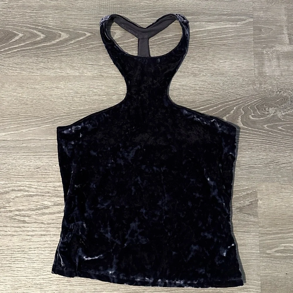 Free People‎ Intimately Lover High Neck Velvet Sleeveless Casual Cami Sz Small